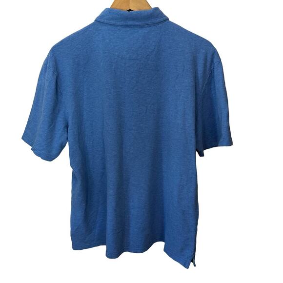 Johnnie-O Men's Polo Shirt Hanging Out Surf Large Blue Chest Pocket Logo Collar - Picture 3 of 7